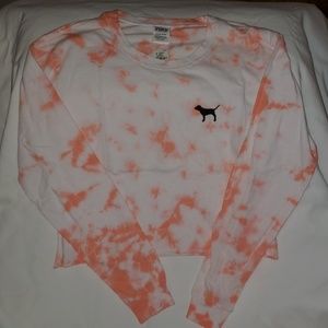PINK Victoria's Secret Tie Dye Cropped Tee